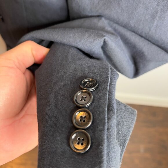 J.Crew $248 Ludlow Slim Fit Unstructured Suit Jacket Cotton Linen 39R AU428 Ink - Picture 7 of 13